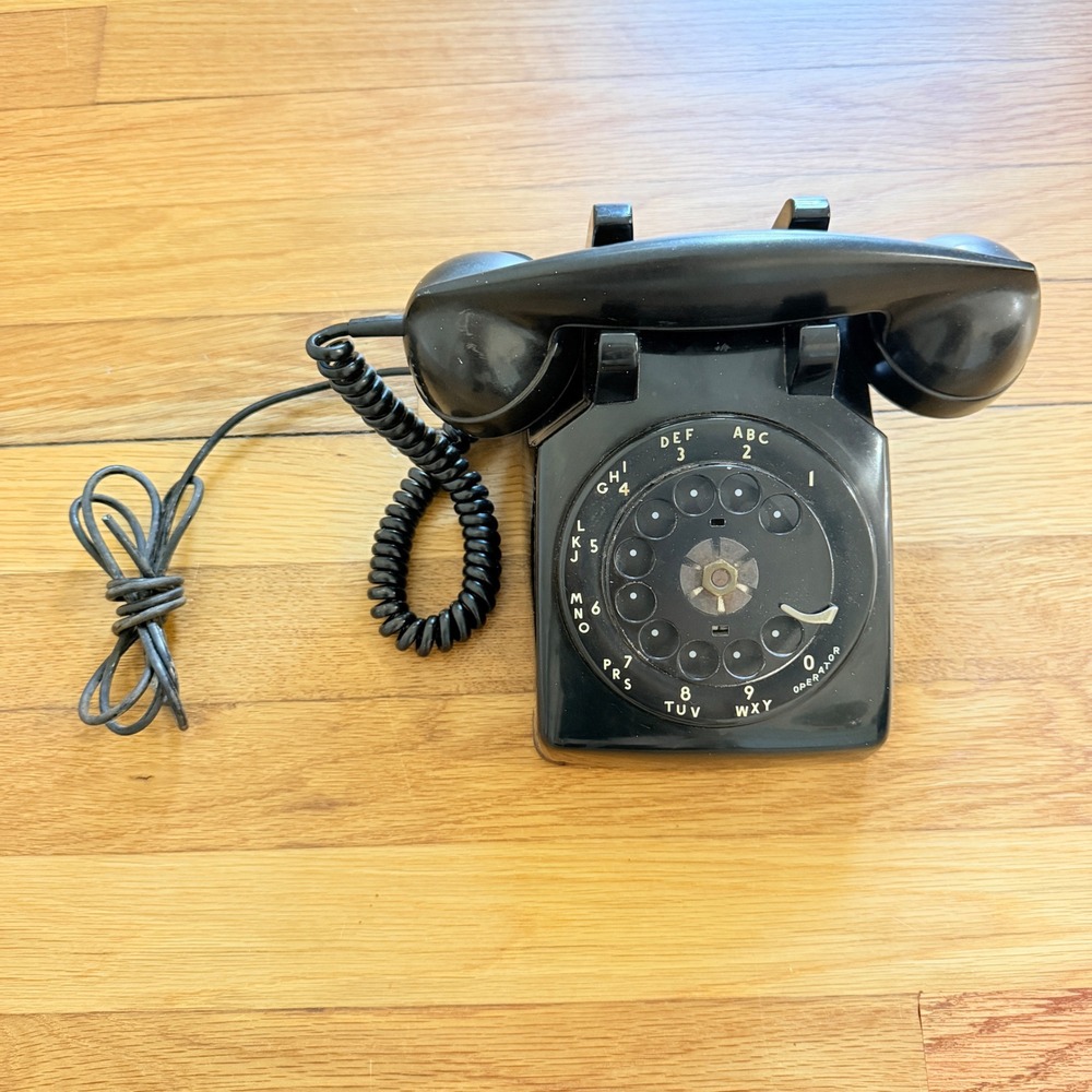 Vintage Western Electric Black Rotary Dial Telephone Made in USA Untested Prop